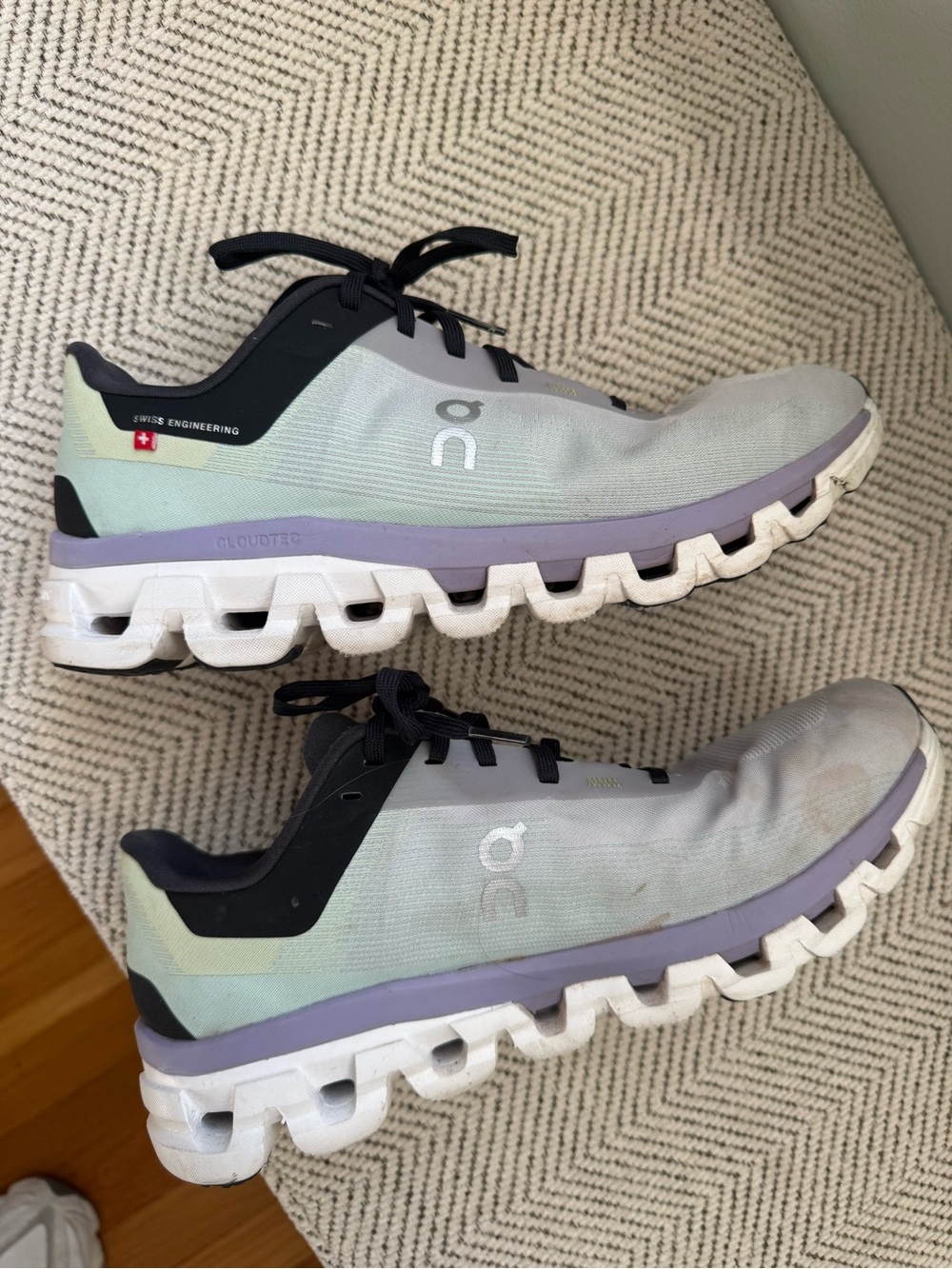 On Running Women's Mint Green and Lavender Cloudtec Sneakers